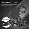 For 12 Mini,12 Pro Max Clear Kickstand Rotation Ring Holder Shockproof TPU Case