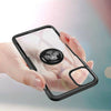 For 12 Mini,12 Pro Max Clear Kickstand Rotation Ring Holder Shockproof TPU Case