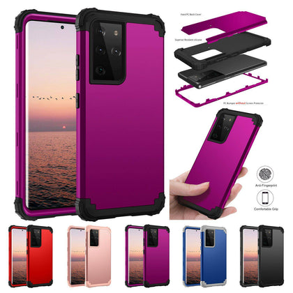 For Samsung Galaxy S21+ Ultra A52 A72 5G Hybrid Shockproof PC Armor Case Cover