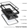 For Apple iPhone  11  Pro Max Case w/ Screen Protector Life Shockproof Shock Cushions, Military Grade Drop Tested, Lifted Bezel, Crystal Clear, Hybrid, Durable, Scratch Resistant