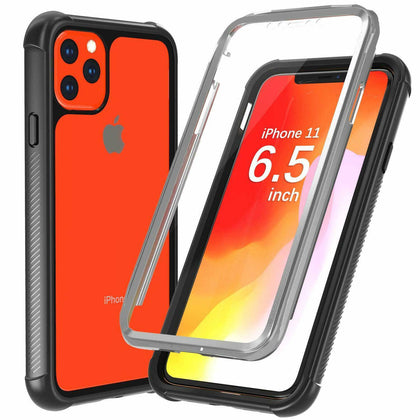 For Apple iPhone  11  Pro Max Case w/ Screen Protector Life Shockproof Shock Cushions, Military Grade Drop Tested, Lifted Bezel, Crystal Clear, Hybrid, Durable, Scratch Resistant - Place Wireless