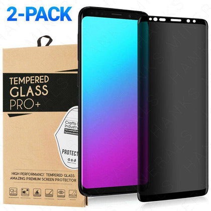 Privacy Anti-Spy Tempered Glass Screen For Samsung Galaxy S8, S9, S8 Plus, S9 Plus, Note 8, 9 - Place Wireless