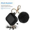 Airpods Silicone Charging Case Cover Fur Ball Keychain For Apple AirPods 1/2