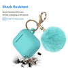 Airpods Silicone Charging Case Cover Fur Ball Keychain For Apple AirPods 1/2