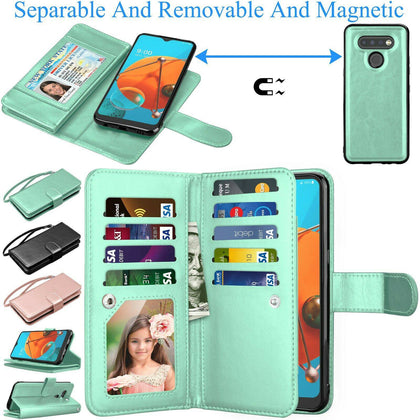 For LG K51 / Reflect / Q51 Flip Leather Phone Case Wallet Card Stand Strap Cover - Place Wireless