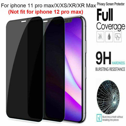 Anti-Spy Tempered Glass Screen Protector +Camera Lens Film For iPhone 12 Pro Max - Place Wireless