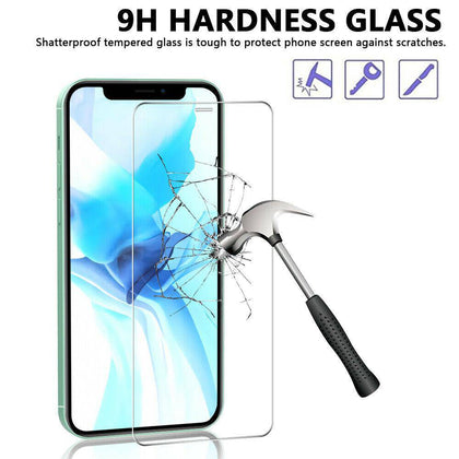 Tempered Glass Screen Protector + Camera Lens Film For iPhone 12 Pro Max, 12, 11 - Place Wireless