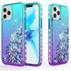 For iPhone 12, 12 Pro Max,12 Mini Case Shockproof Glitter Liquid Bling TPU Cover