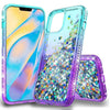 For iPhone 12, 12 Pro Max,12 Mini Case Shockproof Glitter Liquid Bling TPU Cover