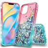 For iPhone 12, 12 Pro Max,12 Mini Case Shockproof Glitter Liquid Bling TPU Cover