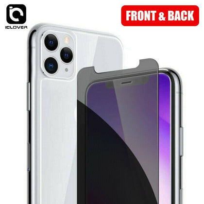 For Iphone 11, 11 Pro, 11 Pro Max, XS, XS Max, XR Anti-Spy Privacy Tempered Glass Screen Protector Film - Place Wireless