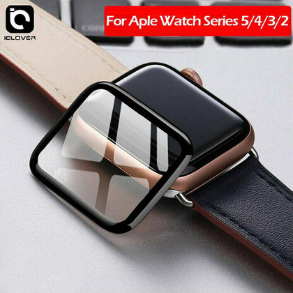 Apple Watch 5 4 3 2 44/40mm 3D Curved Tempered Glass Full Cover Screen Protector - Place Wireless