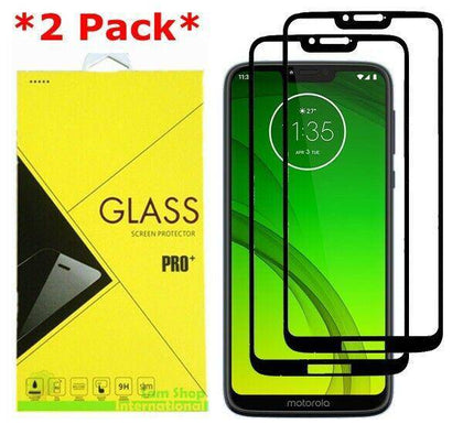2-Pack Full Cover Tempered Glass Screen Protector For Motorola Moto G7 Power