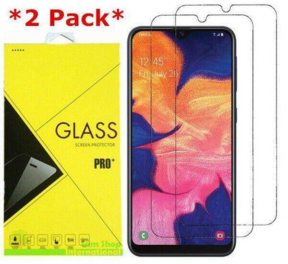 2-Pack For Samsung Galaxy A10e 9H Clear Premium Tempered Glass Screen Protector - Place Wireless