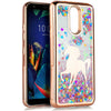 For LG Harmony 3, LG K12 Plus, LG K40, LG LMX420, LG Solo LTE (2019), LG Solo LTE L432DL, LG X4 2019, LG Xpression Plus 2 Liquid Bling Glitter Hard TPU Phone Case +Emoji