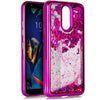 For LG Harmony 3, LG K12 Plus, LG K40, LG LMX420, LG Solo LTE (2019), LG Solo LTE L432DL, LG X4 2019, LG Xpression Plus 2 Liquid Bling Glitter Hard TPU Phone Case +Emoji