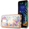 For LG Harmony 3, LG K12 Plus, LG K40, LG LMX420, LG Solo LTE (2019), LG Solo LTE L432DL, LG X4 2019, LG Xpression Plus 2 Liquid Bling Glitter Hard TPU Phone Case +Emoji