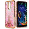 For LG Harmony 3, LG K12 Plus, LG K40, LG LMX420, LG Solo LTE (2019), LG Solo LTE L432DL, LG X4 2019, LG Xpression Plus 2 Liquid Bling Glitter Hard TPU Phone Case +Emoji