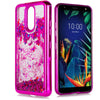 For LG Harmony 3, LG K12 Plus, LG K40, LG LMX420, LG Solo LTE (2019), LG Solo LTE L432DL, LG X4 2019, LG Xpression Plus 2 Liquid Bling Glitter Hard TPU Phone Case +Emoji