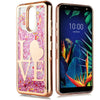 For LG Harmony 3, LG K12 Plus, LG K40, LG LMX420, LG Solo LTE (2019), LG Solo LTE L432DL, LG X4 2019, LG Xpression Plus 2 Liquid Bling Glitter Hard TPU Phone Case +Emoji