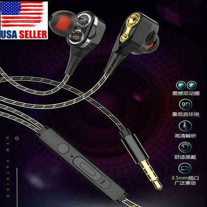 HIFI Super Bass Headset In-Ear Earphone Stereo Earbuds Headphone Wired with Mic - Place Wireless