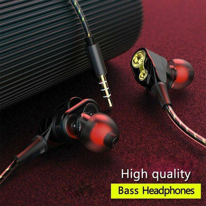 HIFI Super Bass Headset In-Ear Earphone Stereo Earbuds Headphone Wired with Mic - Place Wireless