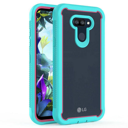 For LG Harmony 4/Premier Pro Plus Clear Armor Phone Case Cover+Tempered Glass - Place Wireless