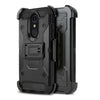 Samsung Galaxy A11 - Heavy Duty Hybrid Holster Case Belt Clip Cover w/ Kickstand