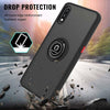 For LG K22 K32 + 5G Case Ring Kickstand Shockproof Cover +Glass Screen Protector