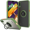 For LG K22 K32 + 5G Case Ring Kickstand Shockproof Cover +Glass Screen Protector