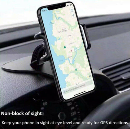 Universal Car Dashboard Phone Clip Holder Mount Stand Cradle HUD Design US - Place Wireless