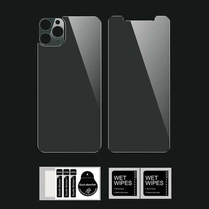 For Iphone 11, 11 Pro, 11 Pro Max, Max Front+ Back+ Camera Lens Screen Protector Tempered Glass Cover - Place Wireless