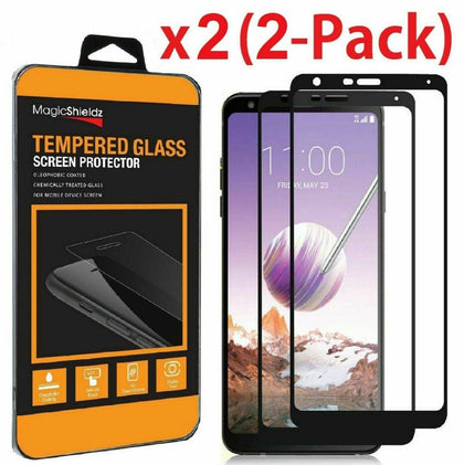 [2 Pack] For LG Stylo 5 / 6 Plus Full Coverage Tempered Glass Screen Protector - Place Wireless