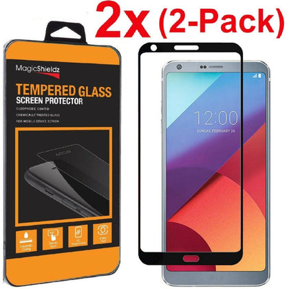 2 Pack Full Screen Cover Tempered Glass Screen Protector For LG G6 G6+ - Place Wireless