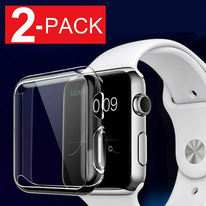 For Apple Watch Series 5 40/44mm Soft Clear Bumper Case Full Screen Cover Protector - Place Wireless