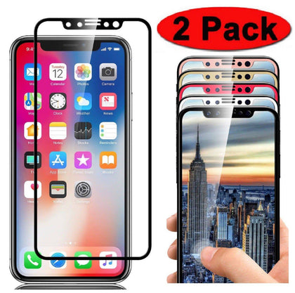 For iPhone 11, 11 Pro, 11 Pro Max, X/XS, XS Max, XR Full Cover Tempered Glass Screen Protector - Place Wireless