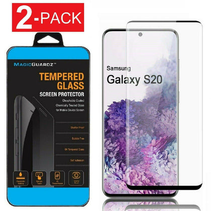 2-Pack For Samsung Galaxy S20 Ultra, S20, S20 Plus 5G 3D Tempered Glass Screen Protector - Place Wireless