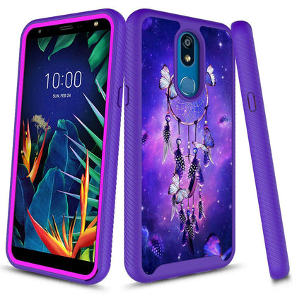 For LG K40, LG LMX420LG Harmony 3, LG Solo LTE (2019), LG Solo LTE L432DL, LG Xpression Plus 2
 Graphic Shockproof  Full-Body Hybrid Case - Place Wireless