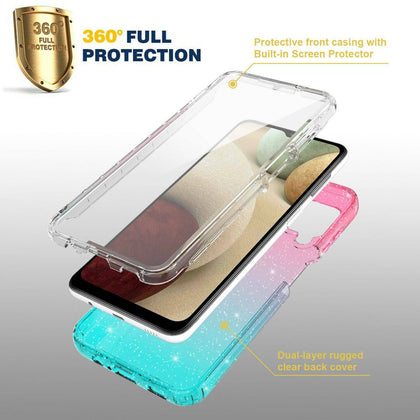 For Samsung Galaxy A12 Gradient Full-Body Case With Built-in Screen Protector
