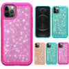 For LG K22 K32 5G Glitter Bling Shinny Hybrid Case Cover+Tempered Glass