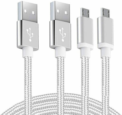 2x Pack 6ft Micro USB Charger Fast Charging Cable Cord For Samsung Android Phones - Place Wireless