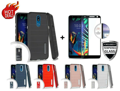 For LG K40, LG LMX420LG Harmony 3, LG Solo LTE (2019), LG Solo LTE L432DL, LG Xpression Plus 2 Phone Case Shockproof Cover Rugged Hybrid+Screen Protector - Place Wireless