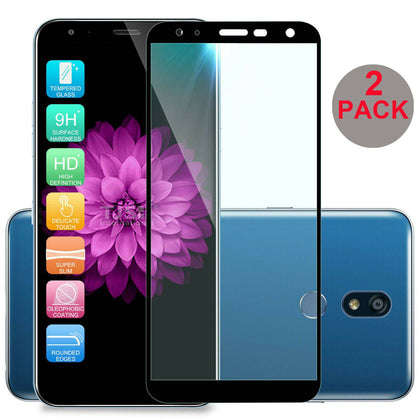 2-PACK For LG K40 Tempered Glass Screen Protector Full Cover - Place Wireless