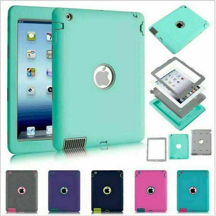 For Apple iPad 2 3 4 Air Mini Pro Tough Rubber Heavy Shockproof Hard Case Cover - Place Wireless
