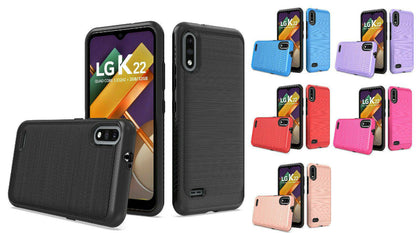 For LG K22 / K22+ / LG K32 (2020) Slim Lining Hybrid Case Phone Cover