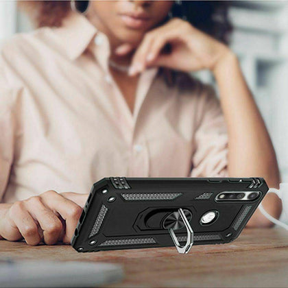 For Motorola Moto One 5G / Moto G 5G Plus UW Slim Magnetic Ring Stand Case Cover