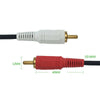 5ft (1/8") 3.5mm AUX Stereo to 2 RCA Male Audio Y Cable Adapter Cord MP3 iPod