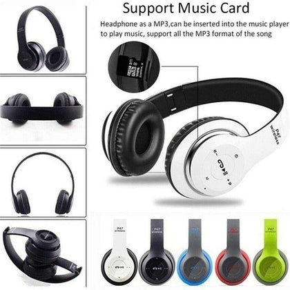 Wireless Headphones Bluetooth Over Ear Foldable Stereo Noise Cancelling Headset - Place Wireless