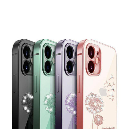 Shockproof Plating Clear Pattern Case For iPhone 12 11 Pro Max XR 7 8 Plus Cover - Place Wireless