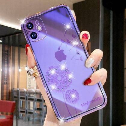 Shockproof Plating Clear Pattern Case For iPhone 12 11 Pro Max XR 7 8 Plus Cover - Place Wireless